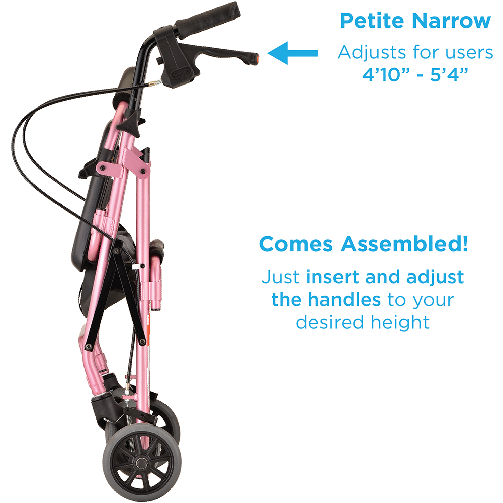GETGO PETITE ROLL WALKER PINK